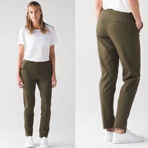 Lululemon City Trek Trouser Pants Army Green Size 4 F2